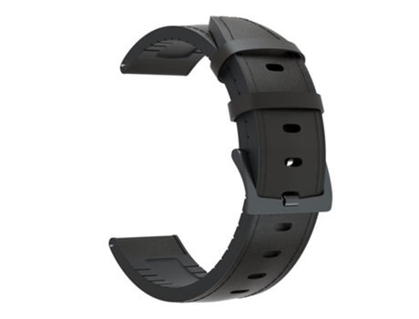 Correa de piel auténtica 20mm hebilla negra para Huawei Watch GT 2 42mm - todo negro