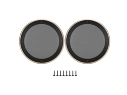 Cubierta Decorativa Redonda De Malla Metálica De 2 Piezas Para Altavoces De 8 Pulgadas (dorado Y Negro)