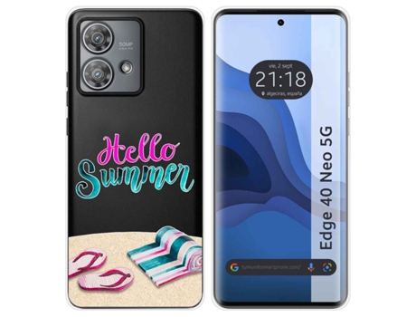 Funda Diseño Summer para Motorola Edge 40 Neo 5G TUMUNDOSMARTPHONE Silicona Multicolor