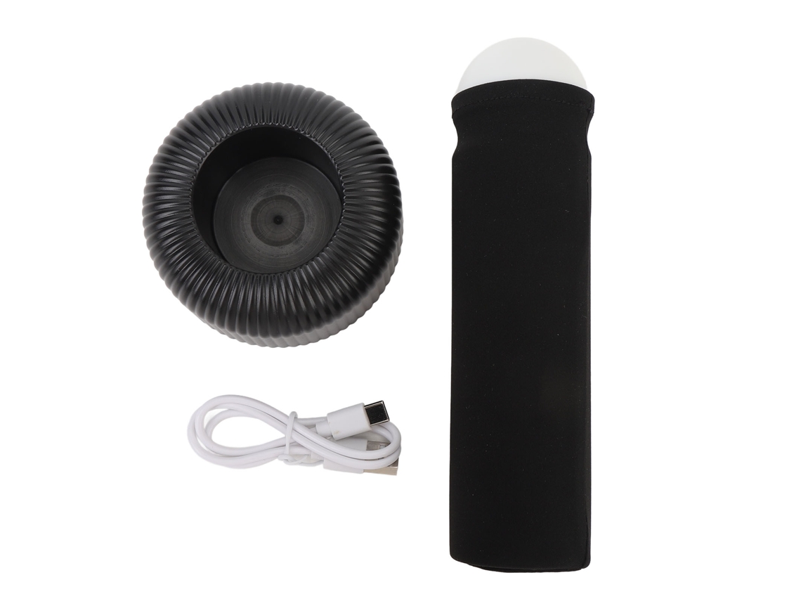2026-luz Nocturna Led Recargable Base Estable Portátil Luz Cálida Para Dormitorio Negro