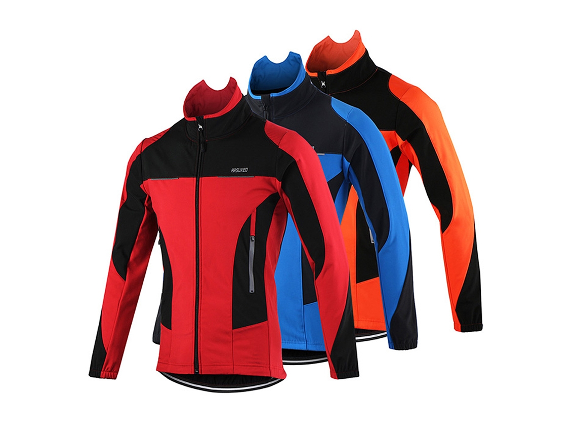 Jaqueta De Ciclismo Para Homem Impermeável Manga Longa Com Bolsos Termica Inverno Mtb Bicicleta