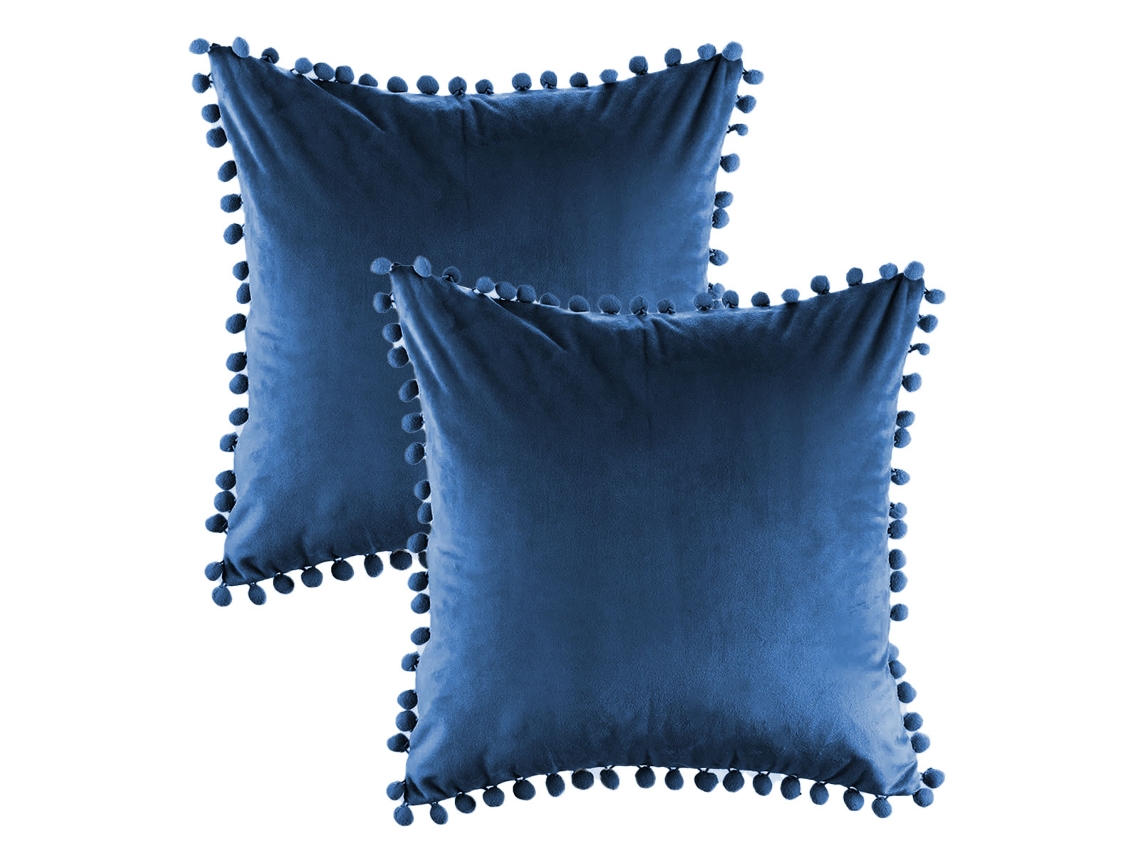 2 Fundas De Almohada De Terciopelo Suave Y Granulado, 16 X 16 Pulgadas