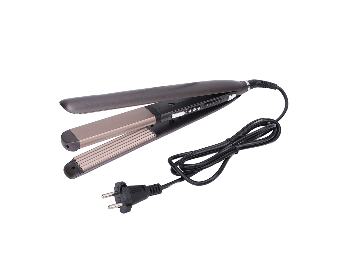 Plancha Y Rizador De Pelo 2 En 1, Hierro De Alisado Y Rizado Multifuncional Con Control De Temperatura Para Peinado