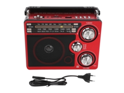 Rádio Portátil Multifuncional Fm Am Sw Banda Completa Mão Com Fio Eu Plug 220v