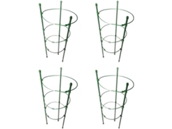 4 Piezas De Celosía De Hierro Para Plantas Trepadoras Con Puntas Afiladas, 45 Cm De Alto, Color Verde. Evitan Que Las