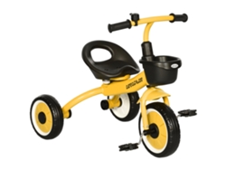 Triciclo Infantil, De 2 A 5 Años, Asiento Ajustable, Timbre, 70,5 X 50 X 58 Cm, Amarillo.
