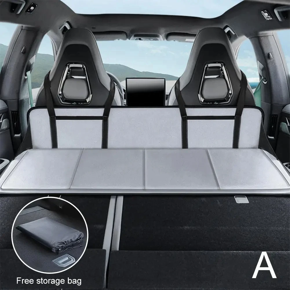 Colchón plegable extensible para coche, ideal para acampar en SUV, color gris.