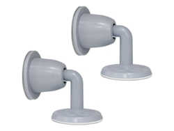 2 Topes De Puerta Silicona Autoadesivo 3m Impermeable Silencioso Para Suelo Y Pared Sin Perforar Gris