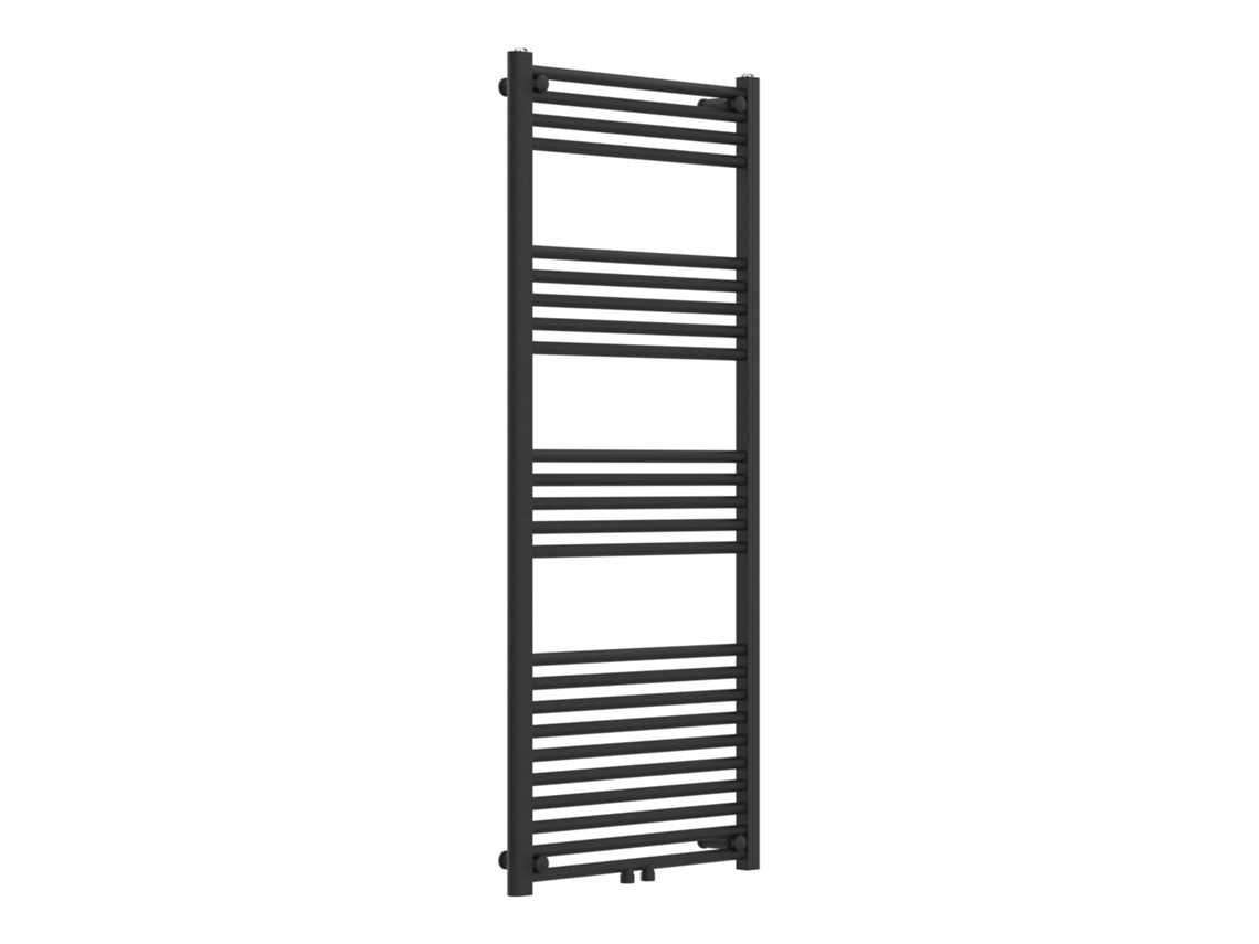 Radiador toallero mural Voss 655 W 24 tubos acero 140x60cm Negro NEU.HAUS