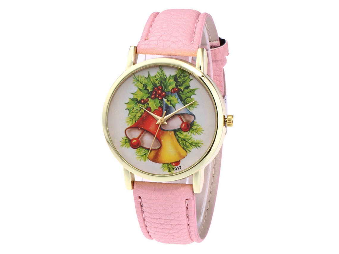 Reloj De Pulsera De Cuarzo De Piel Pu Casual Estudiantil Fashion Zhoulianfa Rosa