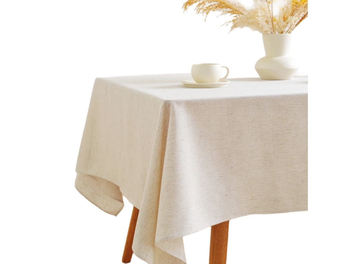 VYLARA Toalha De Mesa Retangular Para Decoração Elegante, Capa De Mesa Estilo Linho Para Uso Interno E Externo, 52x70, Linho Sintético Com Camada De Vinil À