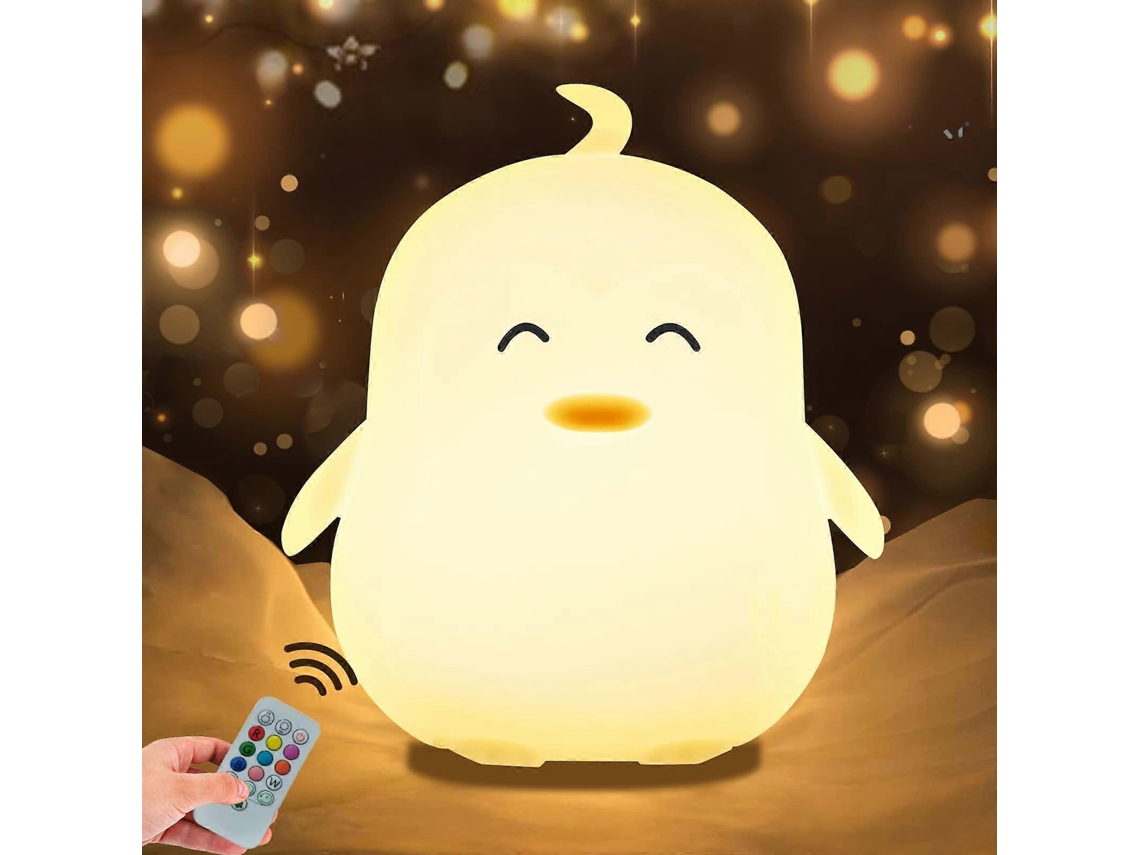 Luz nocturna grande con forma de pingüino, luz nocturna LED para niños. Rosewell