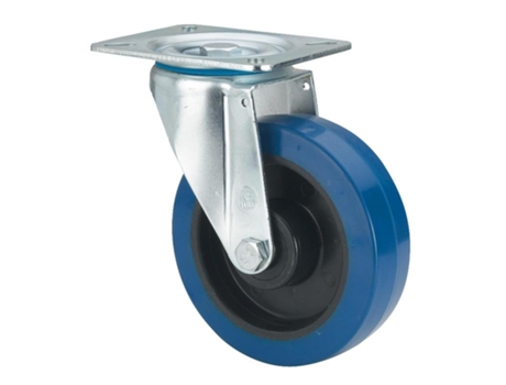 Rueda giratora placa 10zv160-pgmr poliamix-goma azul eje rodillos ALEX