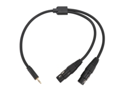 Cable Doble De 3,5 Mm A Xlr Hembra, 22 Awg Ofc, Para Estudio Y Actuaciones En Directo.