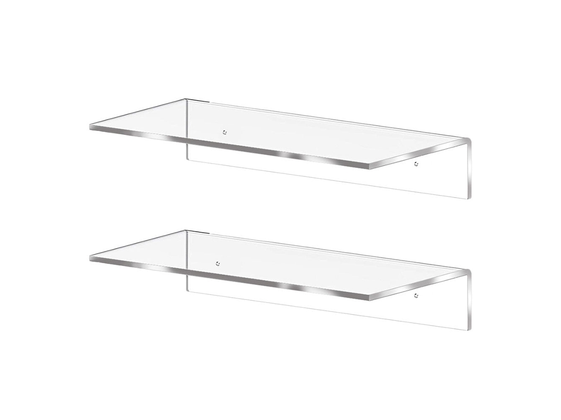 Una Repisa Flotante De Plástico Para El Baño, Que Se Monta En La Pared.