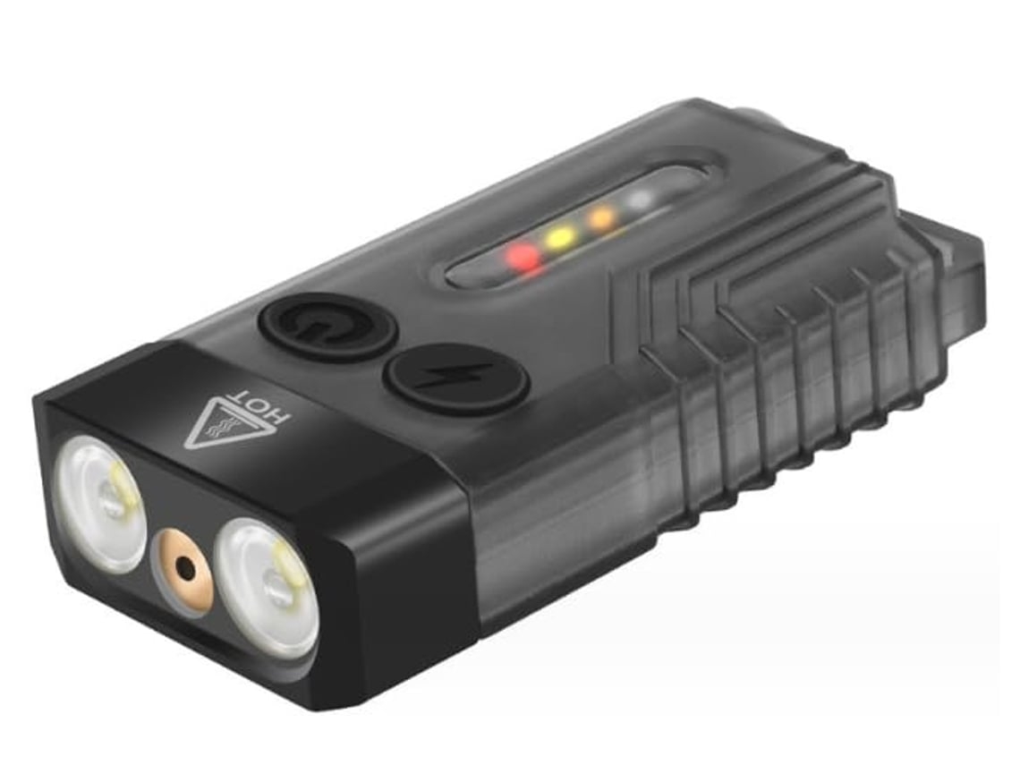 Linterna Modelo V10L Edc Linterna con Láser Rojo 1000 Lm Zumbador Magnético Usb C y Llavero 12 Modos Linterna Recargable Negra DIGITALLAB