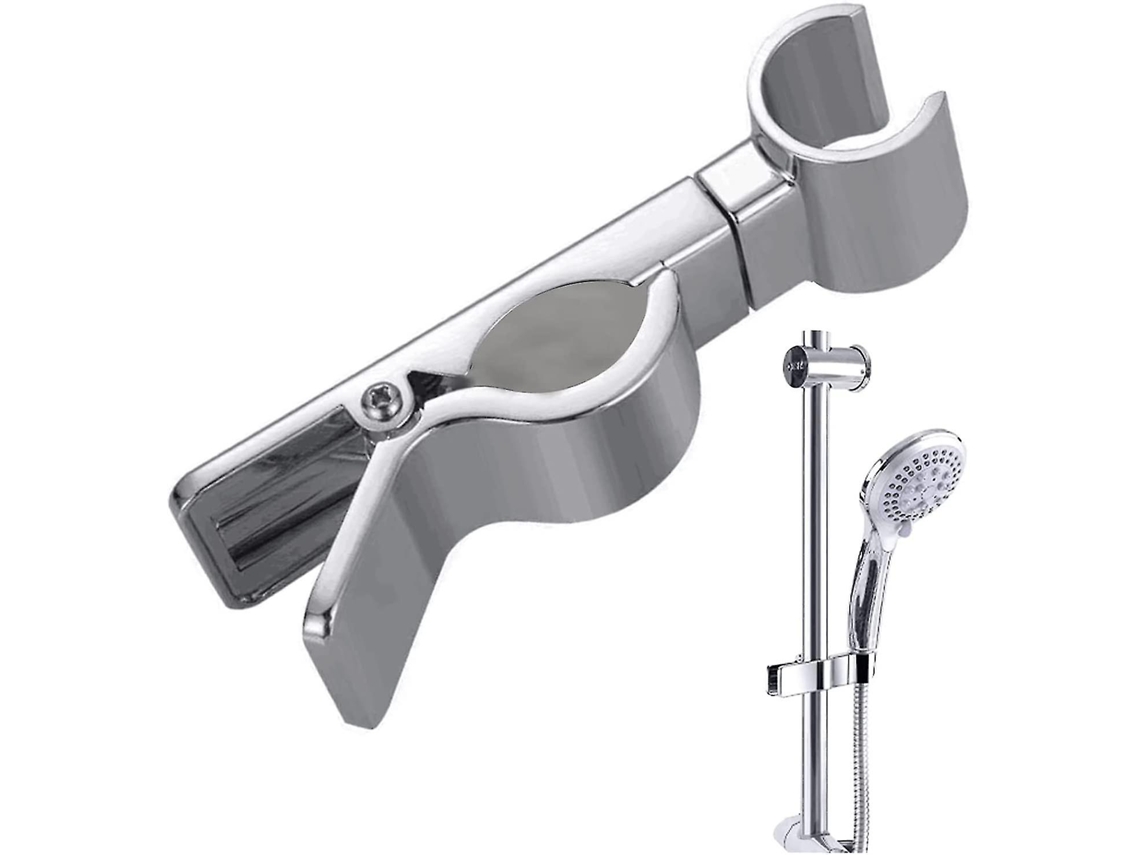 Soporte De Ducha Universal 18-25mm Ajustable Sin Taladrar Bracket De Abs Cromado Para Repuesto