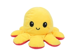 2026-muñeco De Peluche Pulpo Reversible De Doble Cara, Juguete De Peluche Multicolor Para Bebés (rojo Rosa Amarillo)