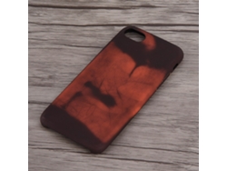 Cubierta De Funda De Teléfono Sensor Térmico De Pu Suave Termocrómico Para Iphone 7 Negro