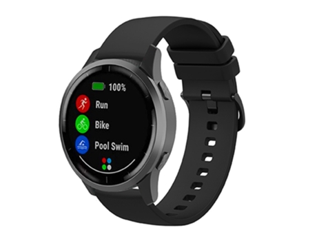 Correa de Silicona 20mm ajustable para Samsung Galaxy Watch Active/Active2 44mm/40mm/Watch3 41mm - negro