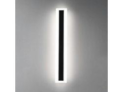 Aplique Mural Negra Con Pantalla De Acrílico Led 6000k Exterior Lineal