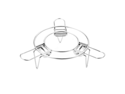 Soporte vaporero ajustable de acero inoxidable, extensible y plegable, ideal para la cocina y para acampar.