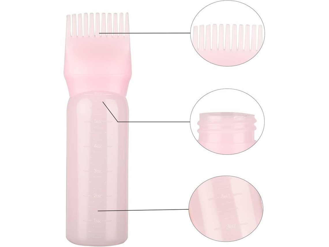 1 Botella De Tinte Rosa Para El Cabello Con Pincel Aplicador Para Raíces.