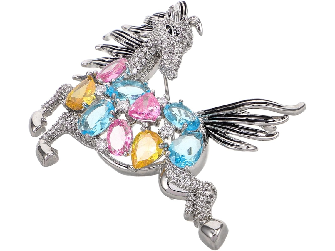Broche De Caballo, Broche De Animal Con Diamantes De Imitación, Decorativo Para Mujeres Y Hombres, Vestidos, Chales, Abrigos Y Suéteres.