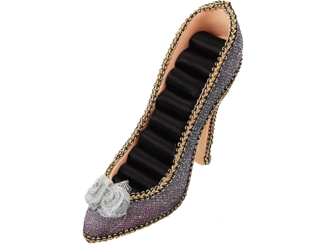 Elegante Expositor Joyería Forma Zapato Tacón Resina Fácil Montar Práctico Hogar Tienda Alto