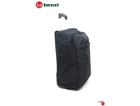 Maleta de Cabina BENZI Trolley Dobrável Rodas Negro (51 cm)