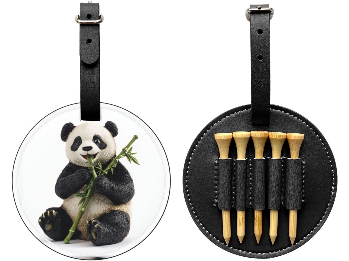 Bolsa para tees de golf Big Peach, negra, fácil de transportar | Sin marca