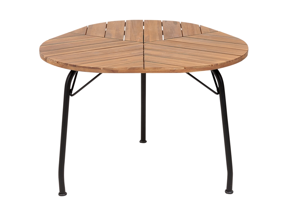 Mesa de Jardín BELIANI Varenna en Madera de Acacia Marrón Claro 103X106X74