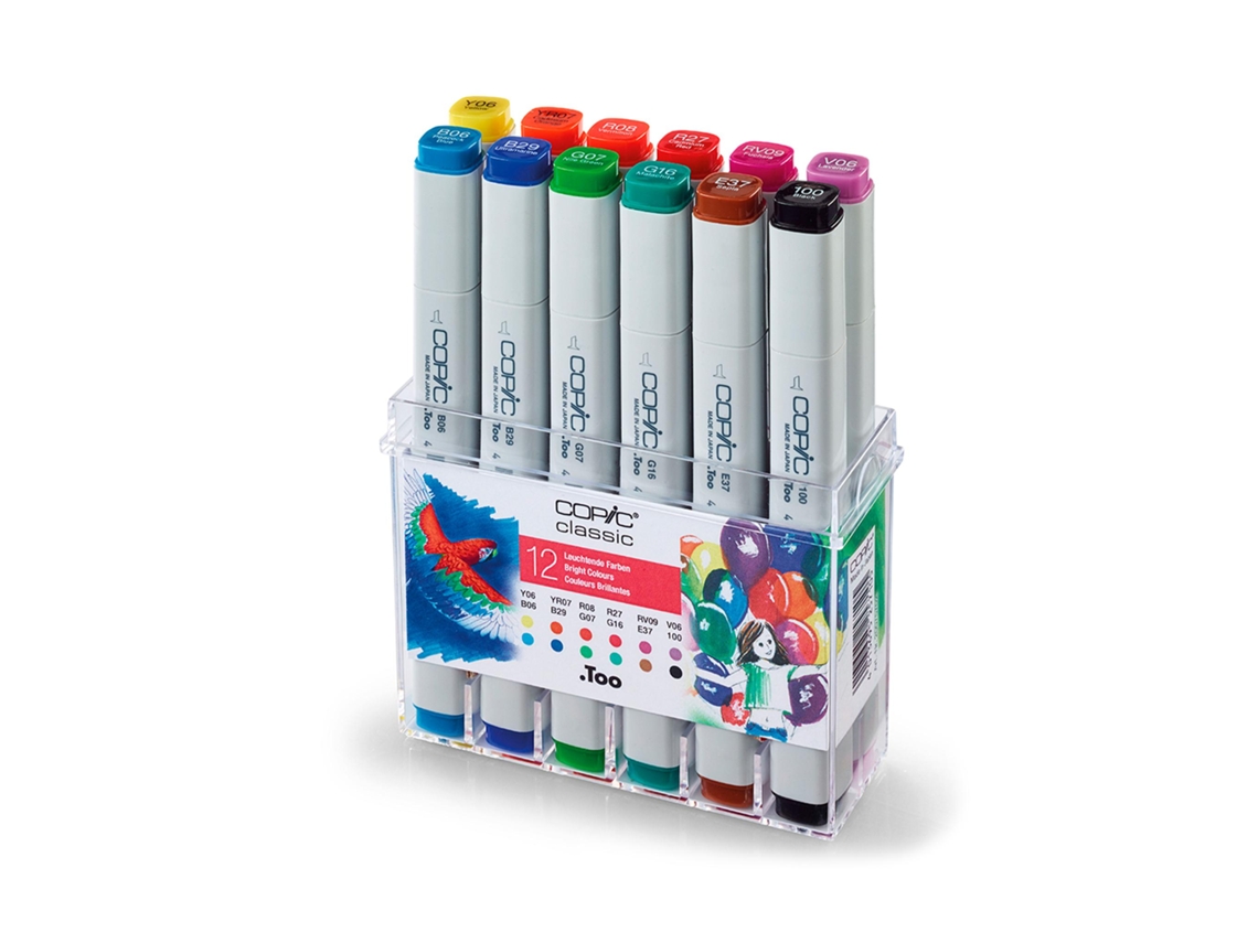 Copic Marker Box 12Pcs Set Tonos Brillantes