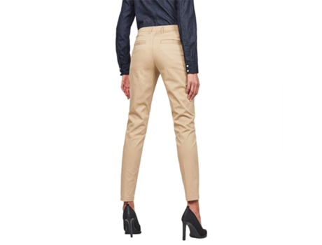 Pantalones para Mujer G-STAR Justas de cintura média bronson Beige de Moda (28)