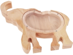 Hucha De Madera Con Textura Delicada Para Niños Y Niñas, Hucha Decorativa Forma Elefante
