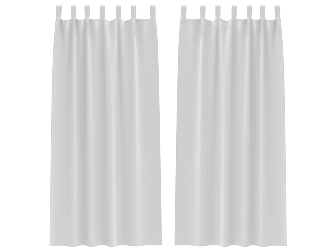 Maison Exclusive - Cortinas Opacas Con Anillas 2 Pcs Gris Pálido 225 X 140 Cm