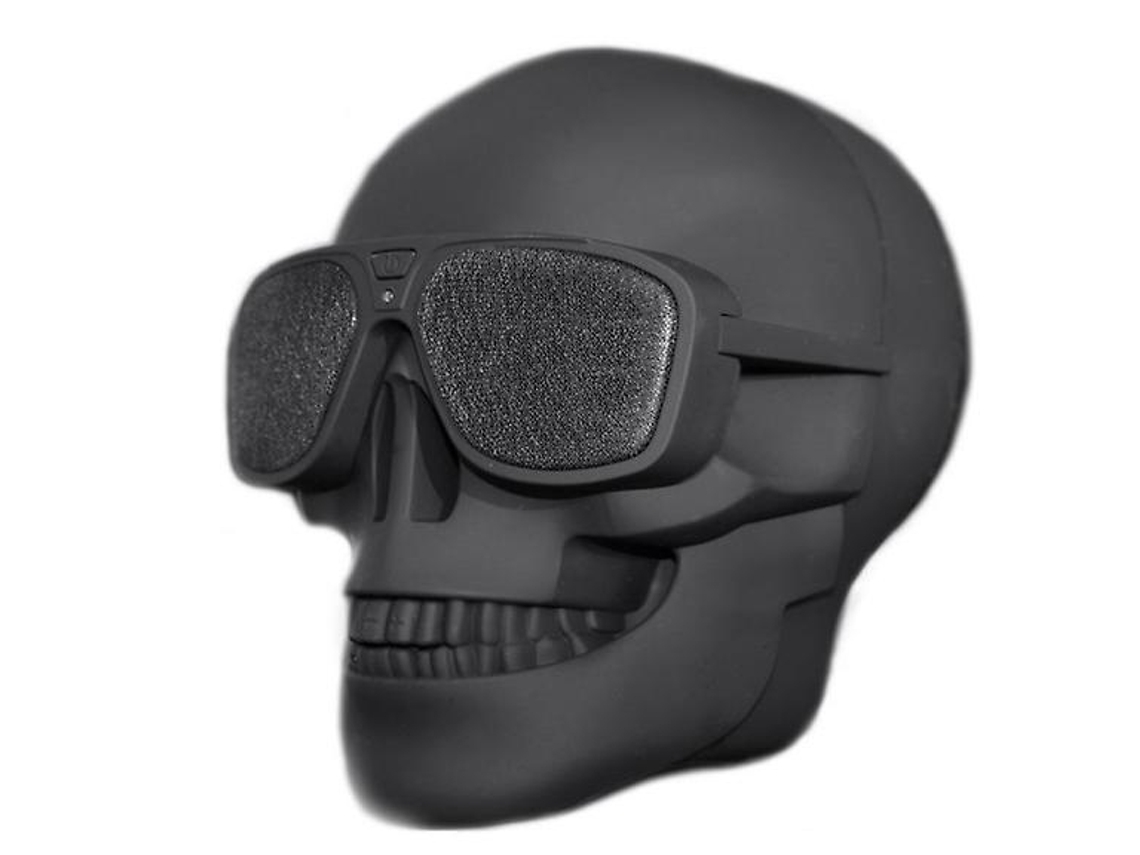 Altavoces Bluetooth con forma de calavera, altavoz inalámbrico portátil Shenyun con micrófono integrado, altavoz estéreo de graves, diseño creativo de moda Chennnls
