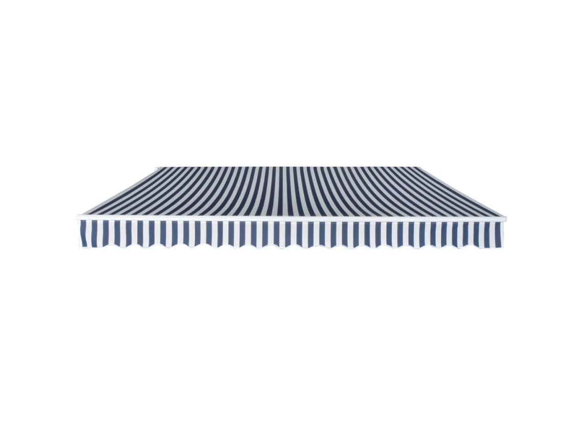 Maison Exclusive - Toldo Plegable De Operación Manual 400 Cm Azul Y Blanco