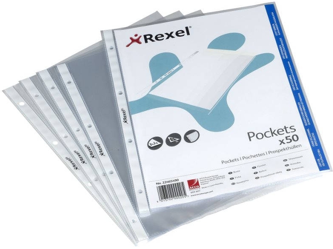 Conjunto de Protectores de Hojas REXEL 22465490 (210x297 mm - Transparente - Polipropileno - A4)