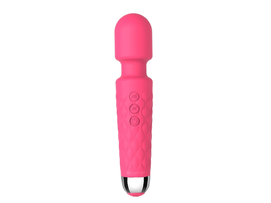 Vibrador de masaje recargable de silicona multifrecuencia para mujer (rosa roja) YIZHOOD