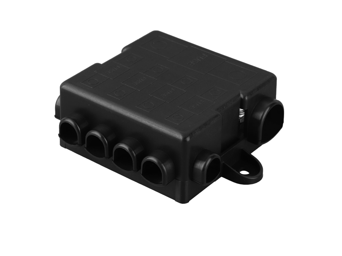 Caixa de Fusíveis de 5 Vias, 12V-24V, Distribuição de Potência, com Fusíveis 30A-250A