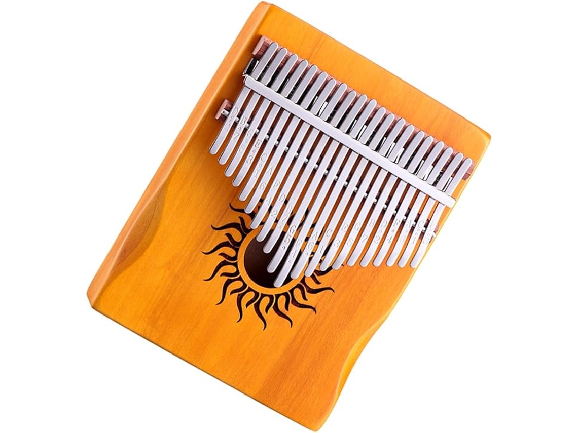 Piano de Polegar Kalimba DIGITALLAB Instrumento Para Principiantes, 21 Teclas (Naranja)