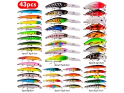 Kit De Señuelos Artificiales Para Pesca: Minnow Swimbait Crankbait, Señuelo Biónico Con Anzuelos Afilados Para Agua Dulce Y Salada.