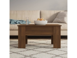 Mesa de Centro de Apoyo 79X49X41 cm en Madera de Derivados de Roble