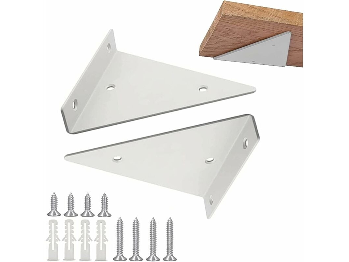Soporte para Estante Flotante de Metal, Blanco, para Salón o Baño