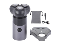 Barbeador Elétrico Masculino Recarregável Lavável Com 3 Cabeças E Display Digital Prata 081