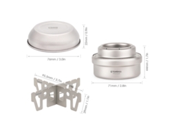 Mini Hornillo De Alcohol Portátil De Titanio Con Soporte Cruzado Para Camping Y Senderismo Tomshoo