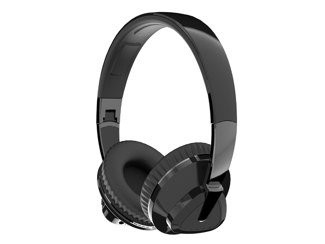 Auriculares Inalámbricos Bluetooth (negros), Plegables, Compatibles Con Conexión Por Cable.