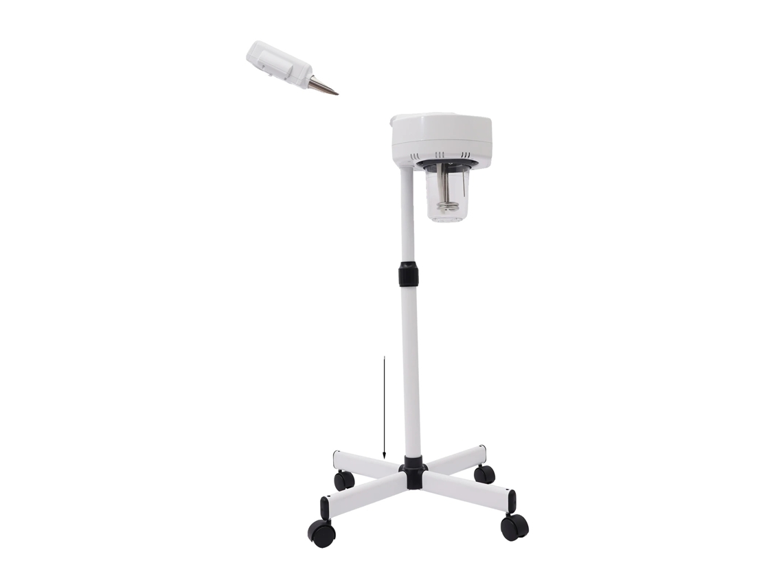 Vaporizador facial, altura ajustable, función de ozono, blanco.