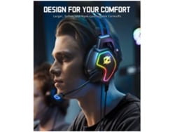 Auriculares Gaming Xbox One Series X/S Ps4 Ps5 Pc Switch Auriculares con Cancelación de Ruido Micrófono Entrada de Audio 3 5 IKIKSO